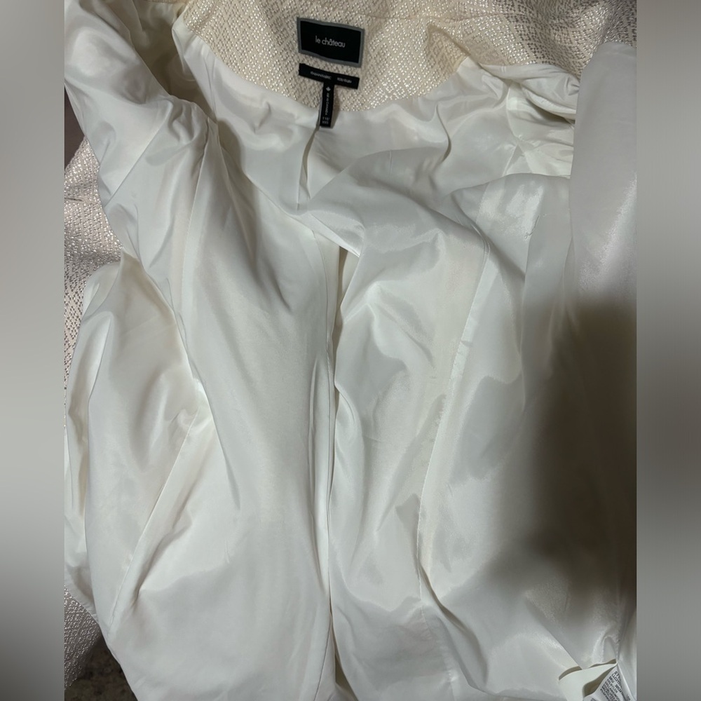 Le Chateau white wool trench coat xxs nwt - Picture 11 of 16